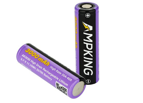 AMP King - 20700 3000mAh 30A Batteries